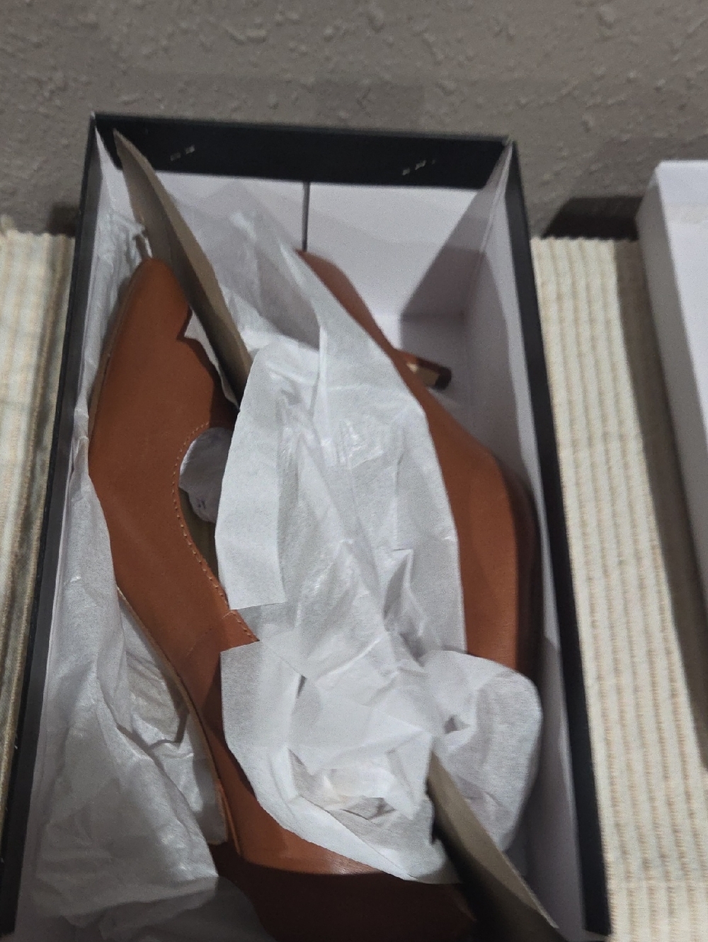 Nine West Tan Leather-Look Slingback Pump